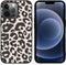 iMoshion Hoesje Geschikt voor iPhone 13 Pro Hoesje Siliconen - iMoshion Design hoesje - Zwart / Leopard