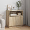 vidaXL - Sideboard - met - LED - in - Sonoma - Eik - 71x34,5x75 - cm - Kunststof