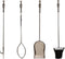 Gerei voor de haard DKD Home Decor Staal Aluminium (15 x 15 x 62 cm)
