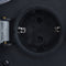 vidaXL Buitenstopcontact 2 ingangen met timer polyresin grijs