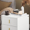 SoBuy FBT115-L-W - Nachtkastje - 3 Lades - Wit 40x40x63cm