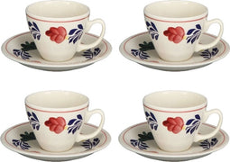 Boerenbont Kop en Schotel - Audrey - set van 4 stuks
