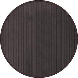 vidaXL - Vloerkleed - rond - 80 - cm - bamboe - donkerbruin