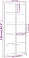 vidaXL - Schuifdeur - 100x1,8x214 - cm - massief - grenenhout - wit