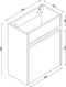 VDD - Toiletmeubel - Compact badkamermeubel met wastafel - Eikenlook