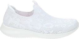 Skechers Ultra Flex - Fast Talker Dames Sneakers - Stretch Fit - Wit/Zilver - Maat 42