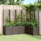 vidaXL - Plantenbak - met - latwerk - 160x120x140 - cm - polypropeen - bruin