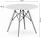 Salontafel rond - 60 cm diameter - beuken poten - matte witte afwerking