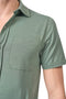 Mario Russo Korte Mouwen Overhemd - Polo Shirt Heren - Luchtig en Comfortabel - Eend Groen