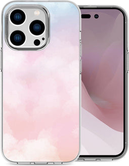 iMoshion Hoesje Geschikt voor iPhone 14 Pro Hoesje Siliconen - iMoshion Design hoesje - Meerkleurig / Sky