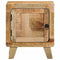 vidaXL - Nachtkastje - 40x32x46 - cm - massief - ruw - mangohout