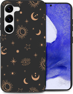 iMoshion Hoesje Geschikt voor Samsung Galaxy S23 Plus Hoesje Siliconen - iMoshion Design hoesje - Zwart / Stars Sky