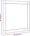 vidaXL - Wandspiegel - vierkant - 60x60 - cm - ijzer - zwart