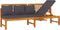 vidaXL - Dagbed - met - grijs - kussen - 200x60x75 - cm - massief - acaciahout