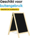 BRASQ Krijtstoepbord - Dubbelzijdig - Weerbestendig - Blank 75x135 CM