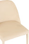 J-Line stoel Charlotte - textiel/metaal - beige - 2 stuks