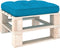 vidaXL - Palletkussen - 58x58x10 - cm - stof - blauw