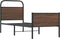 vidaXL - Bedframe - zonder - matras - bewerkt - hout - bruin - eikenkleur - 80x200 - cm