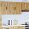 vidaXL - Keukenwandkast - Lucca - bewerkt - hout - artisanaal - eikenkleur