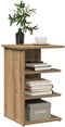 vidaXL Dressoir - 35x35x55 cm - Bewerkte Hout - Vintage Stijl - Artisanaal Eikenkleur