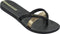 Ipanema Kirei - Dames Slippers - Metallic bandje - Zwart/Goud - Maat 41/42