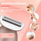 Nince - Epileerapparaat dames - Epilator gezicht - 6 opzetstukken - Draadloos - IPX7 waterdicht - Wit/Roze