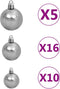 vidaXL - Kunstkerstboom - met - 300 - LED's - kerstballen - en - sneeuw - 210 - cm
