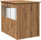 vidaXL - Hondenbench - 55x80x68 - cm - bewerkt - hout - artisanaal - eikenkleurig