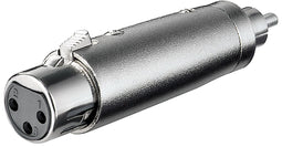 Goobay 27455 - Verloopplug XLR vrouwelijk - RCA mannelijk - Zilver