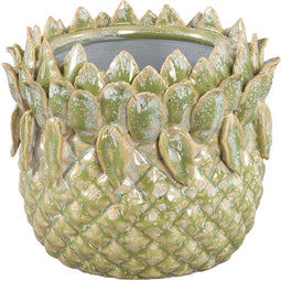 PTMD Bloempot Tamiah - 17x17x14 cm - Keramiek - Groen