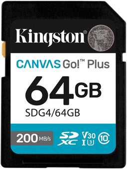 Kingston Canvas Go! Plus - SDXC Geheugenkaart 64GB - UHS-I - 200MB/s Leessnelheid