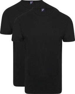 Alan Red Derby O-Hals Heren T-Shirt Black (2Pack) - Zwart - Maat S