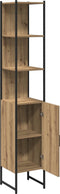 vidaXL - Badkamerkast - Artisan - Eiken - 33x33x185,5 - cm - Gelaagd - Hout