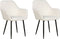 ALDEN II - Eetkamerstoel set van 2 - Wit - Bouclé