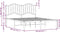 vidaXL - Bedframe - met - hoofdbord - metaal - wit - 135x190 - cm
