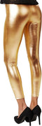 Dressforfun Metallic legging - Verkleedkleding - Glanzende afwerking - Goud XXL