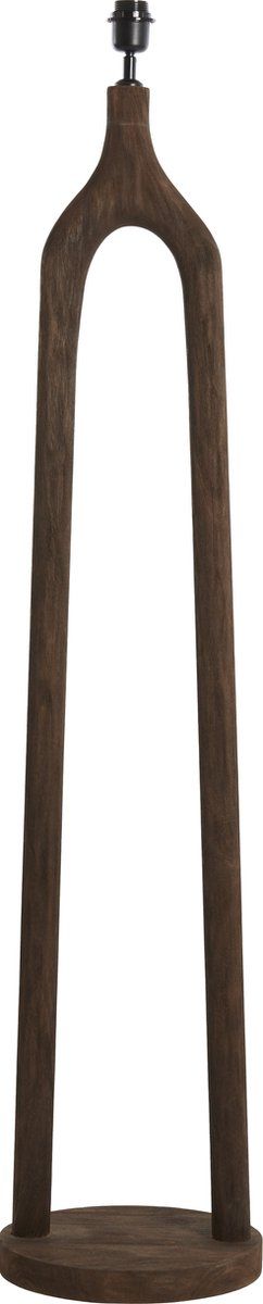 Light & Living Vloerlamp Xitta - Mangohout - 135cm - Donkerbruin - excl. kap