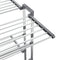 vidaXL - Droogrek - 2-laags - met - wieltjes - 60x70x106 - cm - zilverkleurig