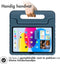 Accezz Kidsproof Backcover iPad 10.9 (2022) - Schokabsorberend foam met handvat - Donkerblauw
