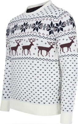 Cappuccino Italia Noorse Trui - Heren Trui - Polyester - Wit - Maat XXL