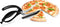 Dreamfarm - Scizza Pizzaschaar Snijden en Serveren - Roestvast Staal - Zwart