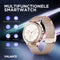 Valante EliteX Smartwatch - Smartwatch Dames - Rosé goud staal - 40 mm - Stappenteller - Hartslagmeter- Saturatiemeter - Bellen via Bluetooth
