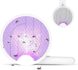 NIVADA WD980 - Elektrische Vliegenmepper - Opvouwbaar met UV-loklicht - Kindveilig