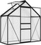 vidaXL - Tuinkas - 1,33 - m² - aluminium - antracietkleurig