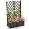 Coast Dubbele Plantenbak - PE - Drainage - Klimrek - Vrijstaand - 80x40x122 cm - Bruin