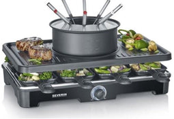 Severin RG 2347 - 2-in-1 Gourmetset & Fondue-pan - 8 personen - Regelbare thermostaat - Zwart