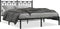 vidaXL - Bedframe - met - hoofdbord - metaal - zwart - 160x200 - cm