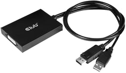 Club 3D - DisplayPort naar DVI-D (Actief Dual Link) - 60 cm - Wit/Zwart