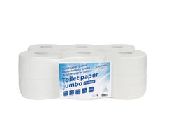 Cleaninq - Toiletpapier mini jumbo 2 laags 150m wit
