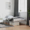 vidaXL - Bedframe - met - hoofd- - en - voeteneinde metaal - wit - 100x190 - cm